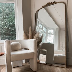 Amelia - Full Length Gold Arched Metal Mirror 186cm x 100cm
