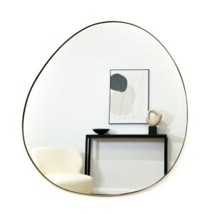 Ava - Gold Pond Shaped Irregular Mirror 94cm x 94cm