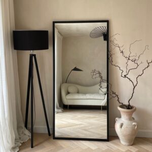 Islington - Full Length Black Industrial Metal Mirror 170cm x 80cm