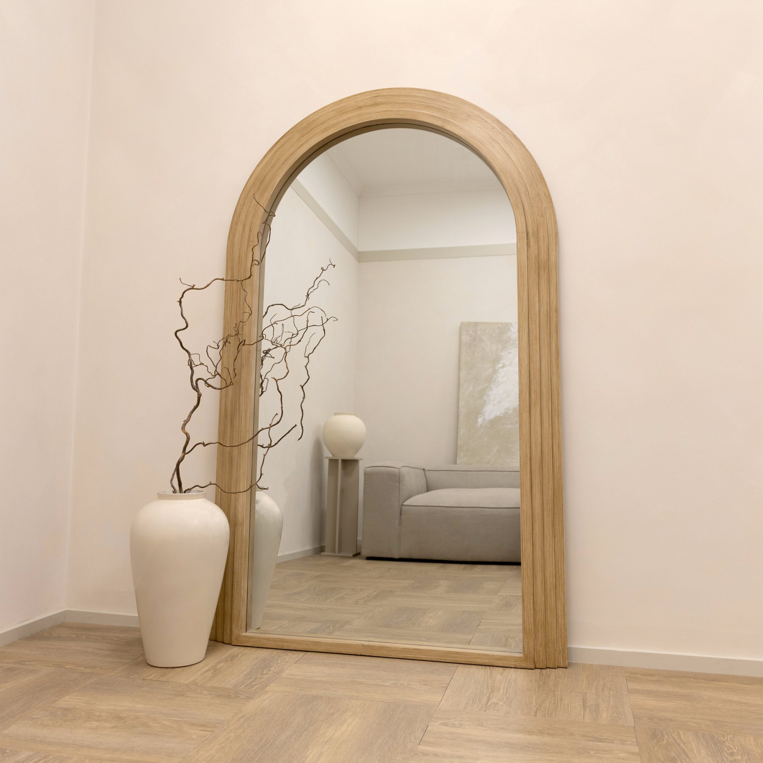 Luciana - Full Length Arched Washed Wood Mirror 180cm x 110cm - Image 7
