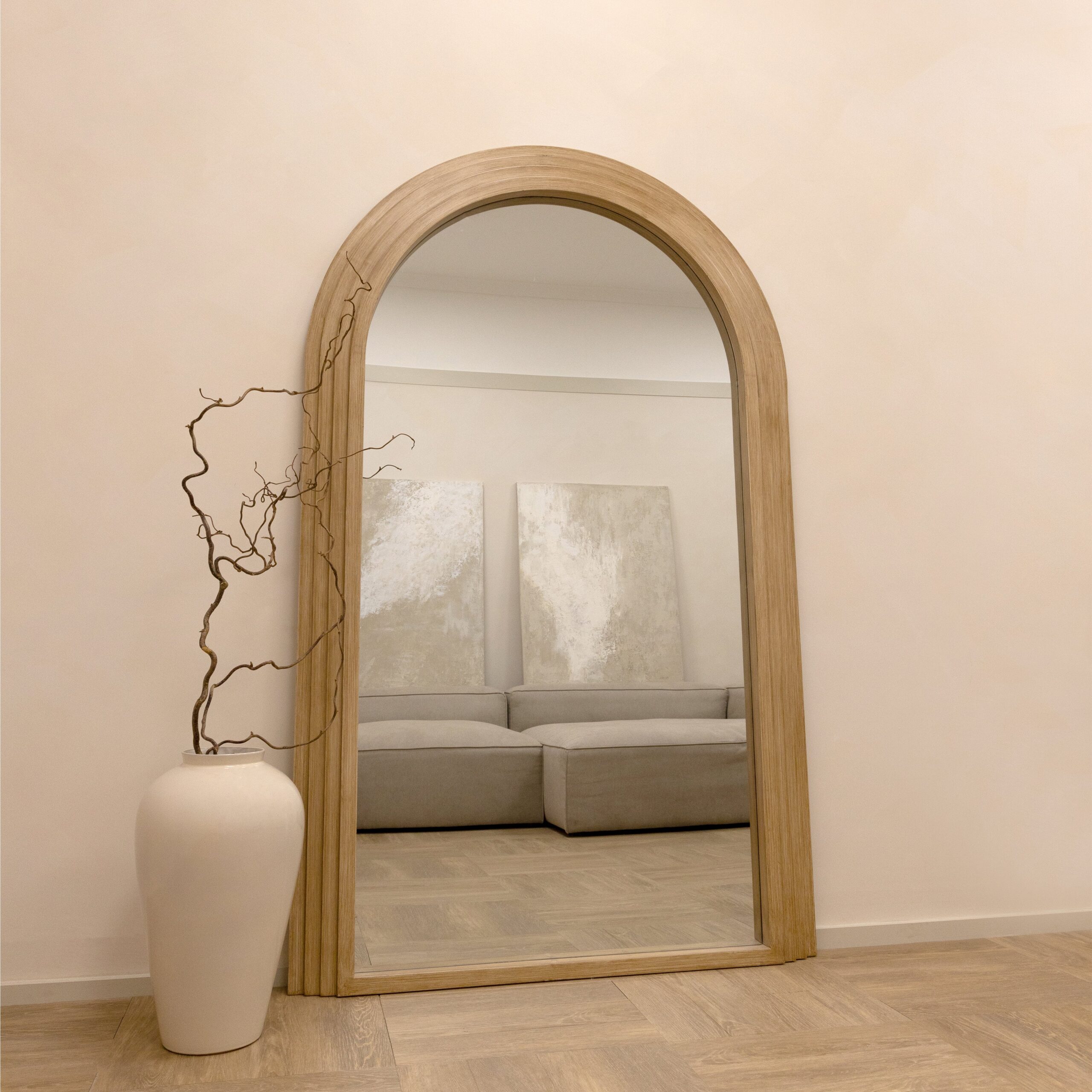 Luciana - Full Length Arched Washed Wood Mirror 180cm x 110cm - Image 8